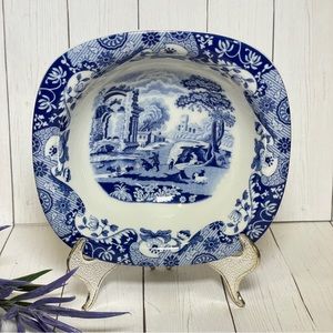 Spode Blue Italian Collection Porcelain Dipping Bowl  Condiment Server